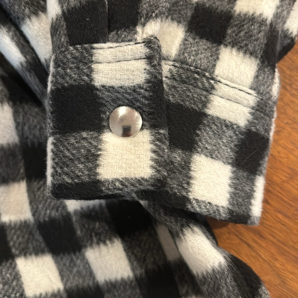& Other Stories Monochrome Plaid Utility Jacket - Picture 2 of 6